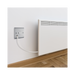 Metallic fuse switch on a white background wall setting