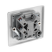Metallic fuse switch on a white background back