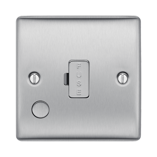 Metallic fuse switch on a white background