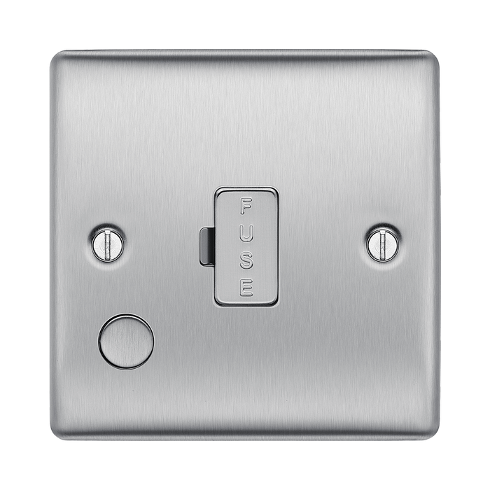 Metallic fuse switch on a white background