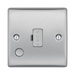 Metallic fuse switch on a white background
