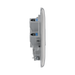 Metallic fuse switch on a white background profile