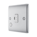 Metallic fuse switch on a white background side