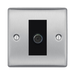 BG Nexus Metal Brushed Steel Co-axial Socket NBS60B Available from RS Electrical Supplies