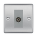 BG Nexus Metal Brushed Steel Co-axial Socket NBS60G Available from RS Electrical Supplies