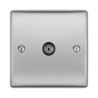 BG Nexus Metal Brushed Steel Co-axial Socket NBS60