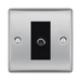 BG Nexus Metal Brushed Steel Satellite Socket NBS64B Available from RS Electrical Supplies