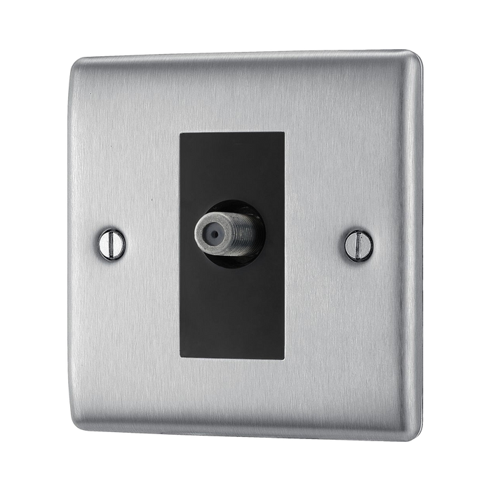 BG Nexus Metal Brushed Steel Satellite Socket NBS64B additional product image 3