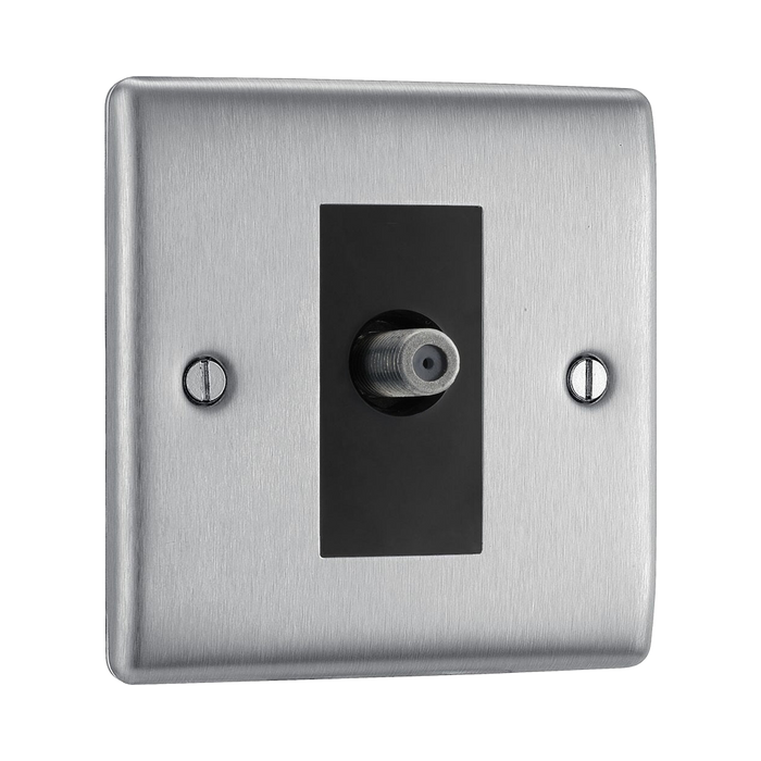 BG Nexus Metal Brushed Steel Satellite Socket NBS64B additional product image 2