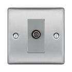 BG Nexus Metal Brushed Steel Satellite Socket NBS64G