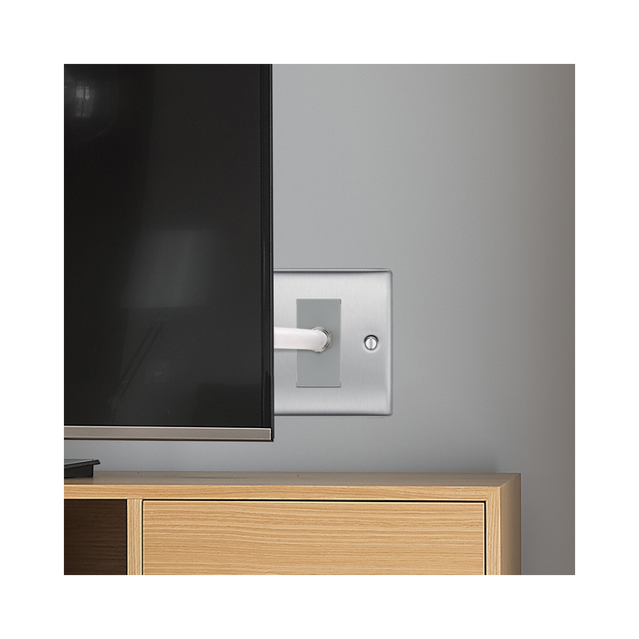 BG Nexus Metal Brushed Steel Satellite Socket NBS64G