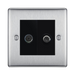 BG Nexus Metal Brushed Steel TV & Satellite Socket NBS65B Available from RS Electrical Supplies