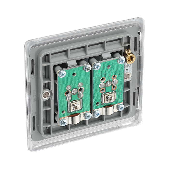 BG Nexus Metal Brushed Steel TV & Satellite Socket NBS65G