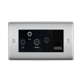 BG Nexus Metal Brushed Steel Combination TV Socket NBS68B Available from RS Electrical Supplies