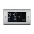 BG Nexus Metal Brushed Steel Combination TV Socket NBS69B Available from RS Electrical Supplies