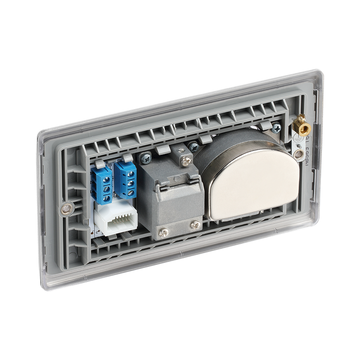 BG Nexus Metal Brushed Steel Combination TV Socket NBS69G