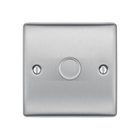 BG Nexus Metal Brushed Steel 1G Dimmer Switch NBS81