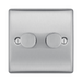 BG Nexus Metal Brushed Steel 2G Dimmer Switch NBS82 Available from RS Electrical Supplies