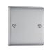 BG Nexus Metal Brushed Steel Single Blank Plate NBS94 – angled front view