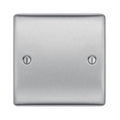 BG Nexus Metal Brushed Steel Single Blank Plate NBS94