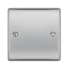 BG Nexus Metal Brushed Steel Single Blank Plate NBS94