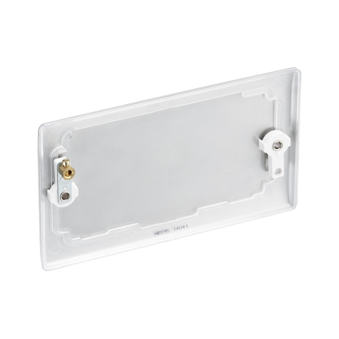 BG Nexus Metal Brushed Steel Double Blank Plate NBS95