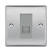 BG Nexus Metal Brushed Steel Master Telephone Socket NBSBTM1G Available from RS Electrical Supplies