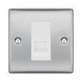 BG Nexus Metal Brushed Steel Master Telephone Socket NBSBTM1W Available from RS Electrical Supplies