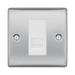 BG Nexus Metal Brushed Steel Master Telephone Socket NBSBTM1W Available from RS Electrical Supplies