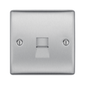 Metallic light switch on a white background