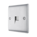 Metallic telephone switch on a white background side