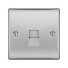 BG Nexus Metal Brushed Steel Secondary Telephone Socket NBSBTS1