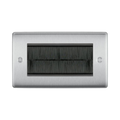 BG Nexus Metal Brushed Steel 4G Cable Brush Outlet NBSEMR4BR Available from RS Electrical Supplies