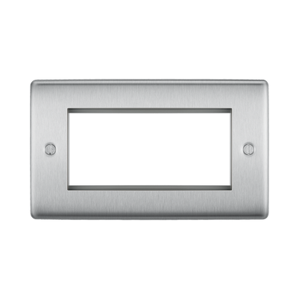 BG Nexus Metal Brushed Steel 4G Euro Plate NBSEMR4