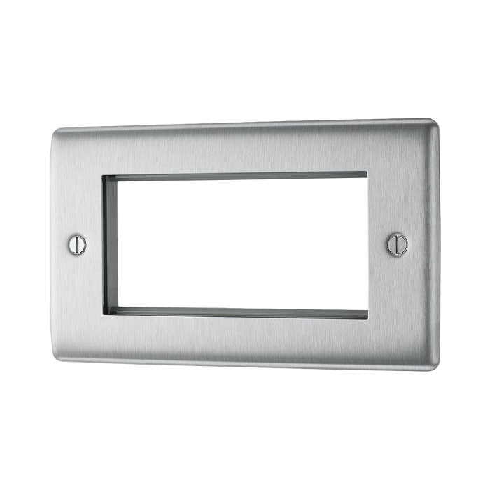 BG Nexus Metal Brushed Steel 4G Euro Plate NBSEMR4 additional product image 3