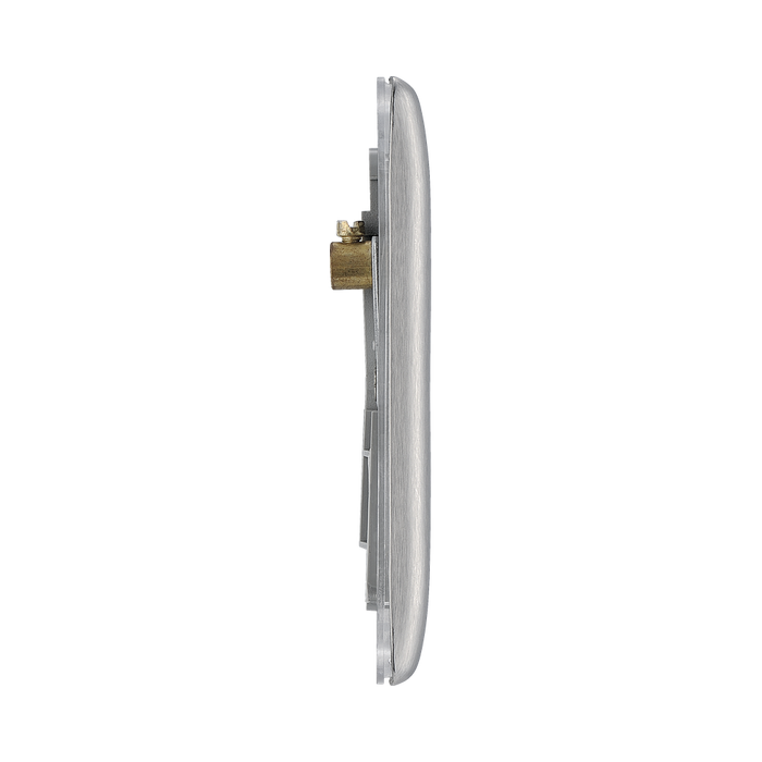 BG Nexus Metal Brushed Steel 1G Euro Plate NBSEMS1 – side view