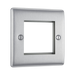 BG Nexus Metal Brushed Steel 2G Euro Plate NBSEMS2 additional product image 2