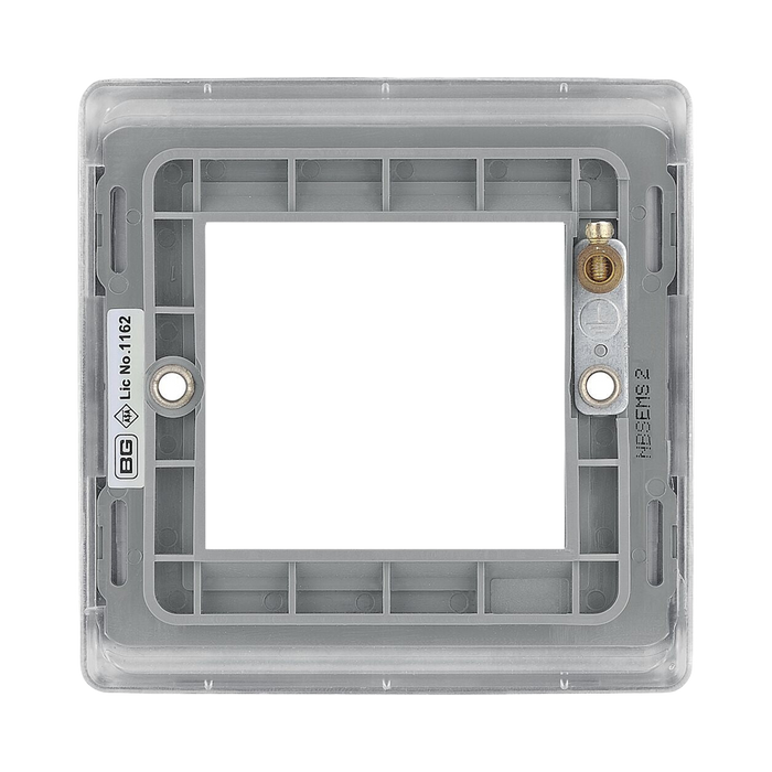 BG Nexus Metal Brushed Steel 2G Euro Plate NBSEMS2 additional product image 4