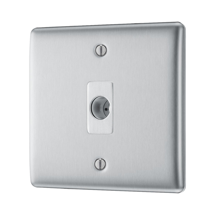 BG Nexus Metal Brushed Steel Flex Outlet NBSFLEX Available from RS Electrical Supplies