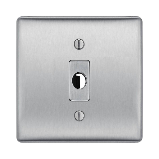 BG Nexus Metal Brushed Steel Flex Outlet NBSFLEX Available from RS Electrical Supplies