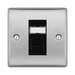 BG Nexus Metal Brushed Steel RJ45 Cat6A Data Outlet NBSRJ4516AB Available from RS Electrical Supplies