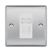BG Nexus Metal Brushed Steel RJ45 Cat6A Data Outlet NBSRJ4516AW Available from RS Electrical Supplies