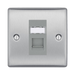 BG Nexus Metal Brushed Steel RJ45 Cat6 Data Outlet NBSRJ4516G Available from RS Electrical Supplies