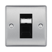 BG Nexus Metal Brushed Steel RJ45 Cat5E Data Outlet NBSRJ451B Available from RS Electrical Supplies
