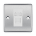 BG Nexus Metal Brushed Steel RJ45 Cat5E Data Outlet NBSRJ451W Available from RS Electrical Supplies