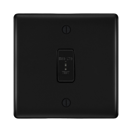 BG Nexus Metal Matt Black Emergency Key Switch NFB12EL Available from RS Electrical Supplies