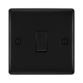BG Nexus Metal Matt Black 1G 2W Light Switch NFB12