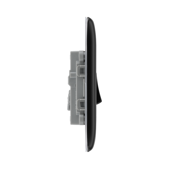 BG Nexus Metal Matt Black Intermediate Light Switch NFB13