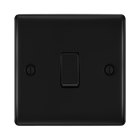 BG Nexus Metal Matt Black Intermediate Light Switch NFB13