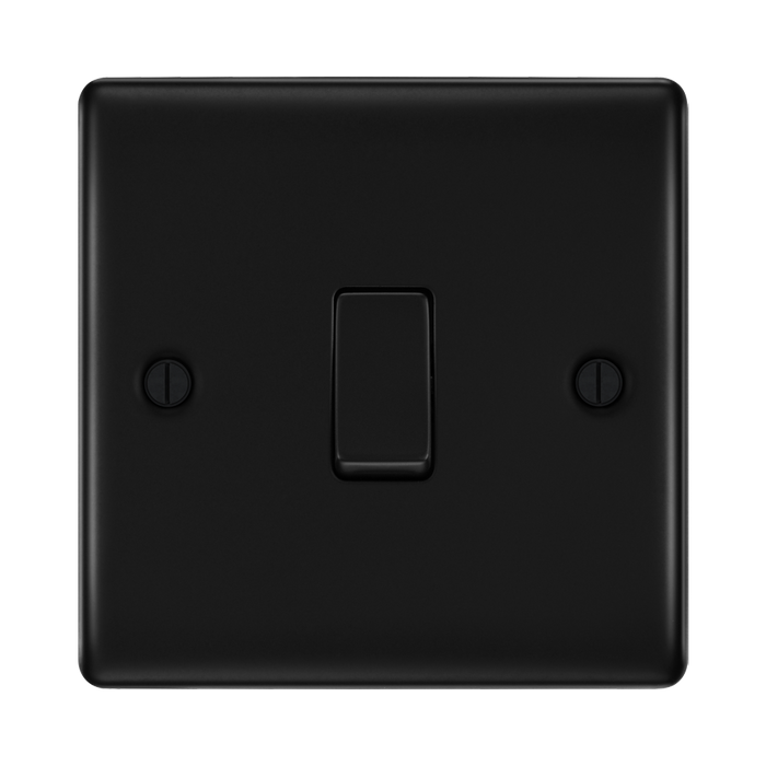 BG Nexus Metal Matt Black Intermediate Light Switch NFB13
